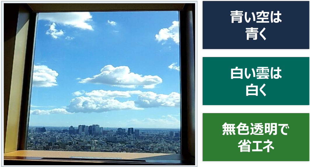 青い空は青く、白い雲は白く、無色透明で省エネ